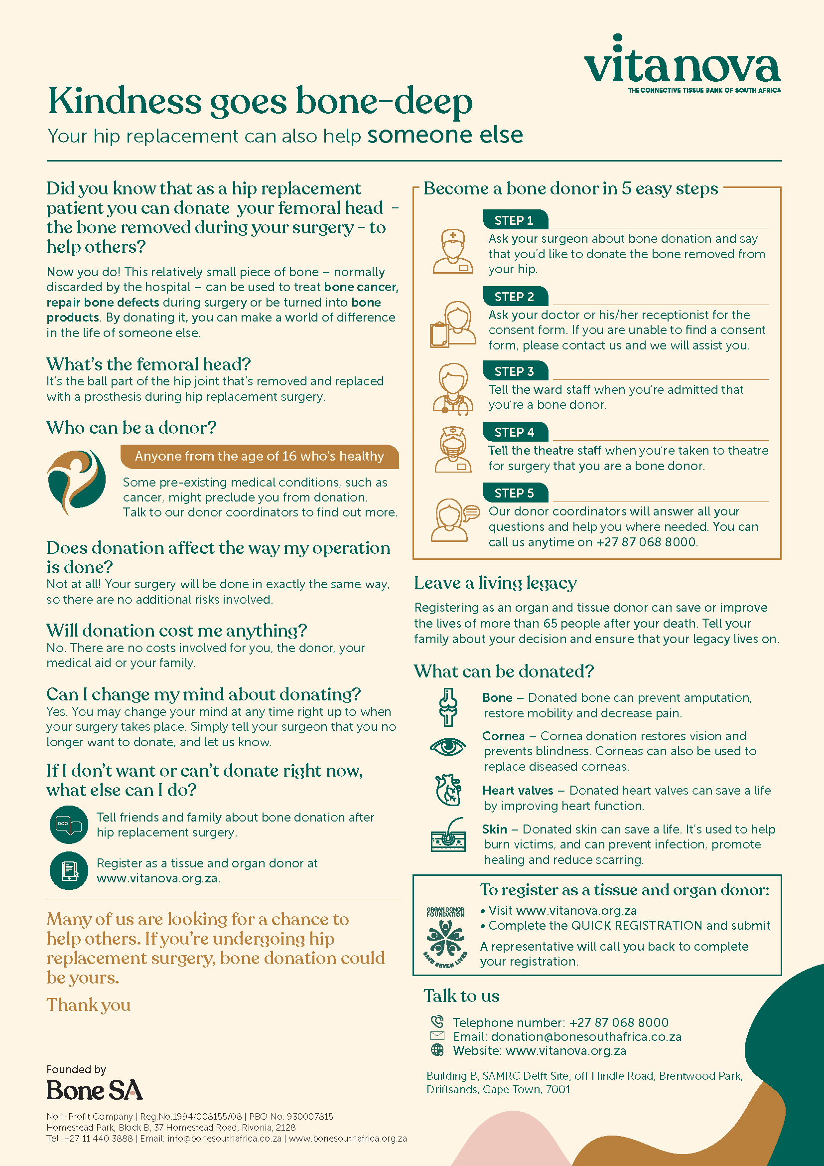 Femoral Head Donation Digital Brochure (A4) English Femoral Head Donation Digital Brochure (A4) English